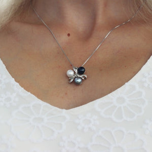 White Pearl Pendant on 925 Sterling Silver Chain