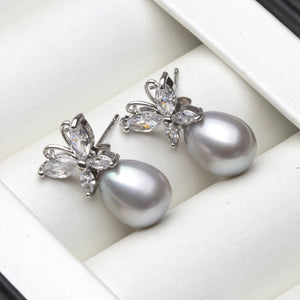 Angel Drop Freshwater Pearl Earrings on 925 Sterling Silver