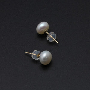 Heirloom Style Freshwater Pearls on 18K Gold Studs