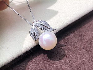 Pearl Earrings, Necklace. Pendant Ring Set on 925 Sterling Silver