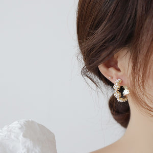 14 K Gold Filled Lace and Pearl Earrings