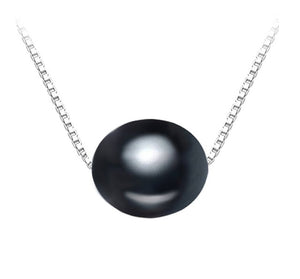 Natural Freshwater Pearl on 18inch 925 Sterling Silver Box Chain