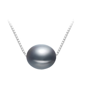 Natural Freshwater Pearl on 18inch 925 Sterling Silver Box Chain