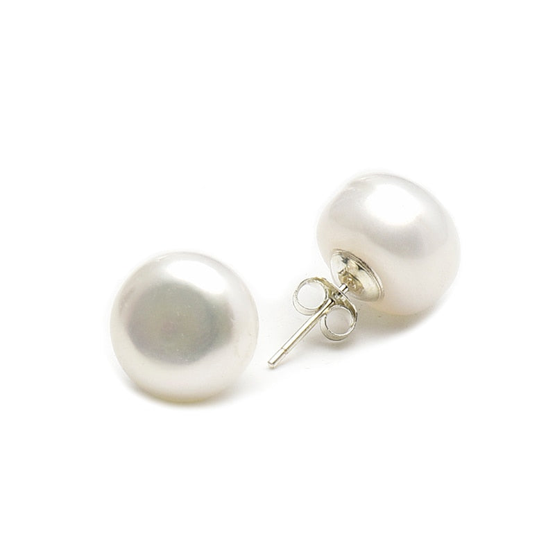 Classic Lady Pearl Earrings on 925 Sterling Silver Base