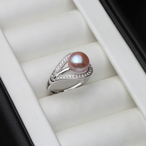 Resizable Real Natural Freshwater Pearl on 925 Sterling Silver