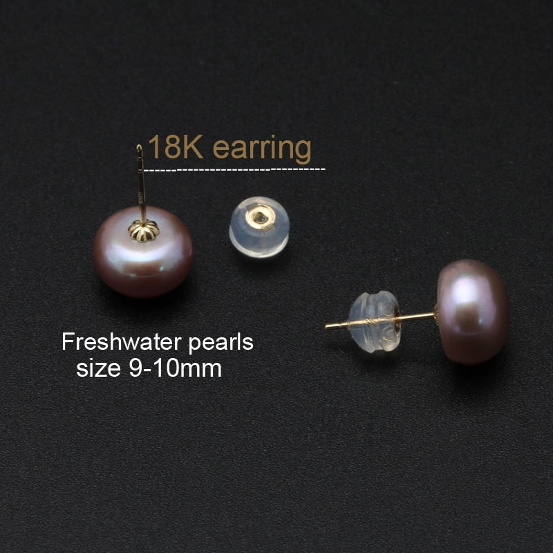 Heirloom Style Freshwater Pearls on 18K Gold Studs