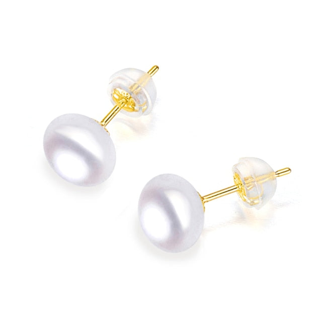 Heirloom Style Freshwater Pearls on 18K Gold Studs