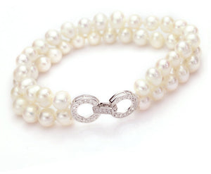 Double Layered Fresh Water Pearl Bracelet